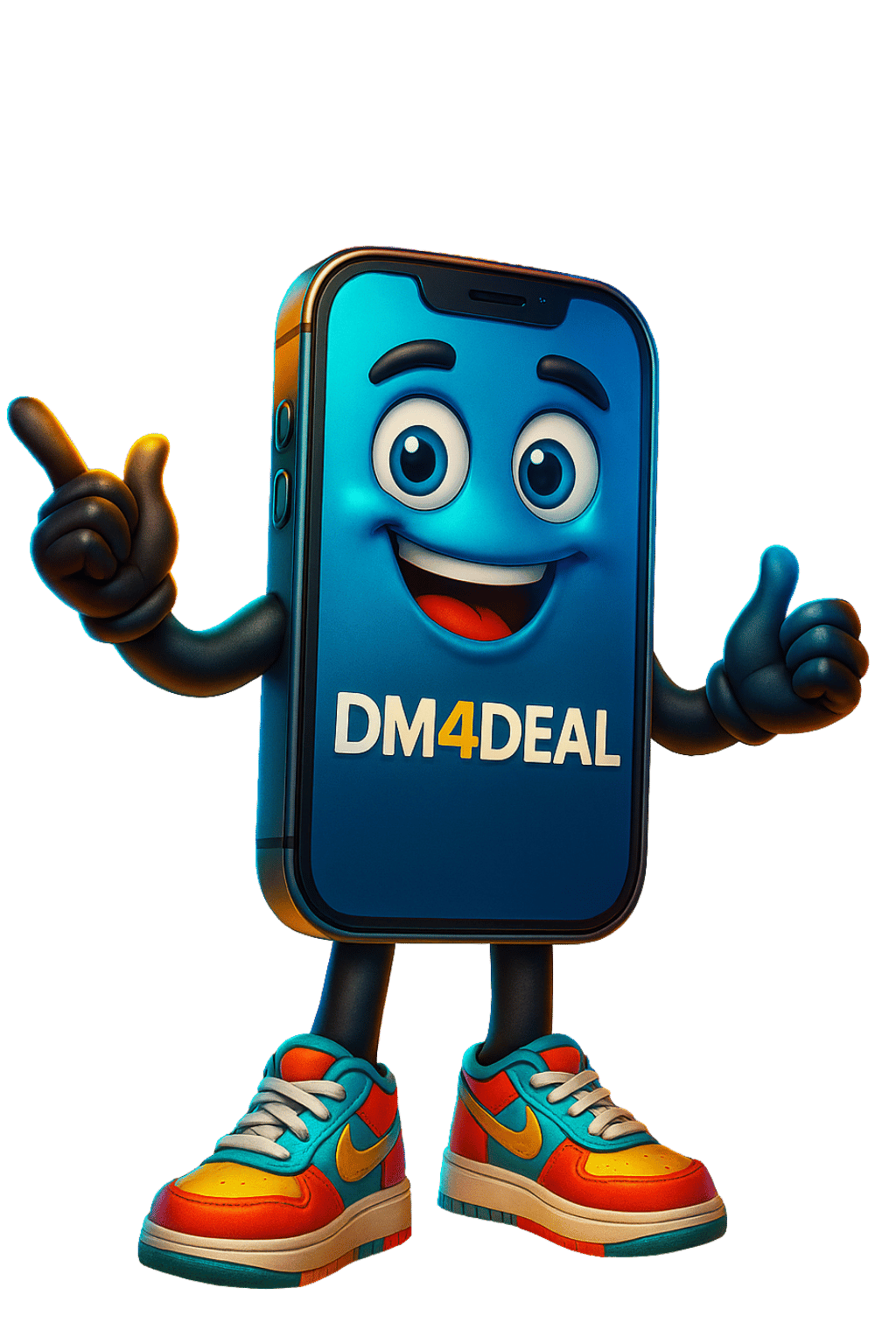 Dm4Deal — waving mascot